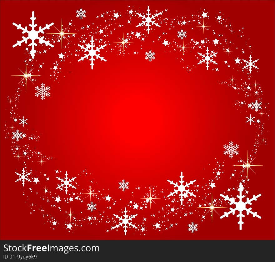 Illustration of a red christmas background