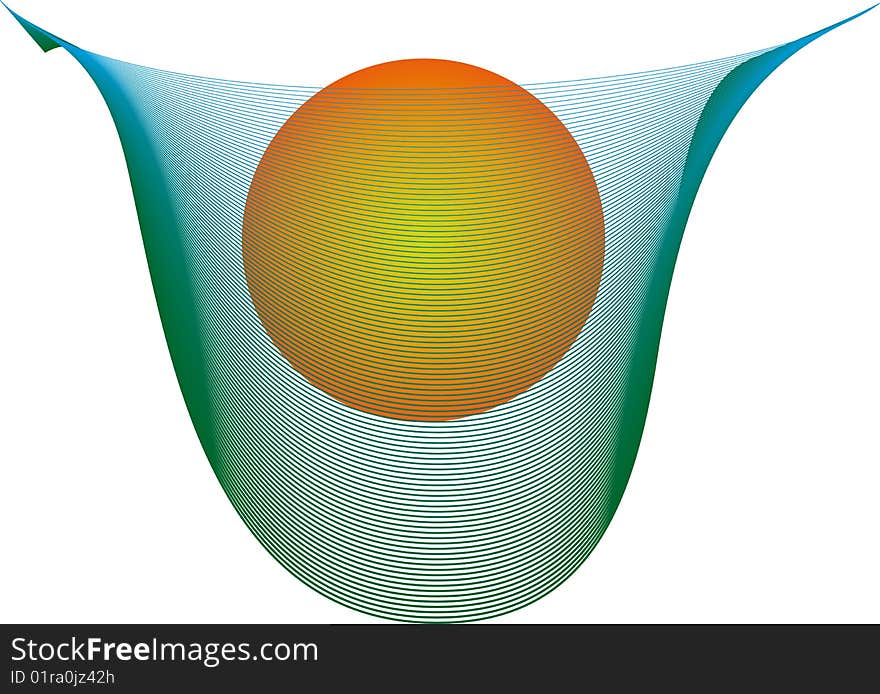 Abstract waveform remind of net plus sunshine. Abstract waveform remind of net plus sunshine