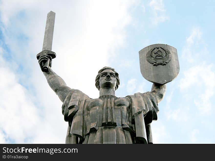 The monument, a sculpture - a symbol of Soviet victory in the Great Patriotic War of 1941-1945. The monument, a sculpture - a symbol of Soviet victory in the Great Patriotic War of 1941-1945