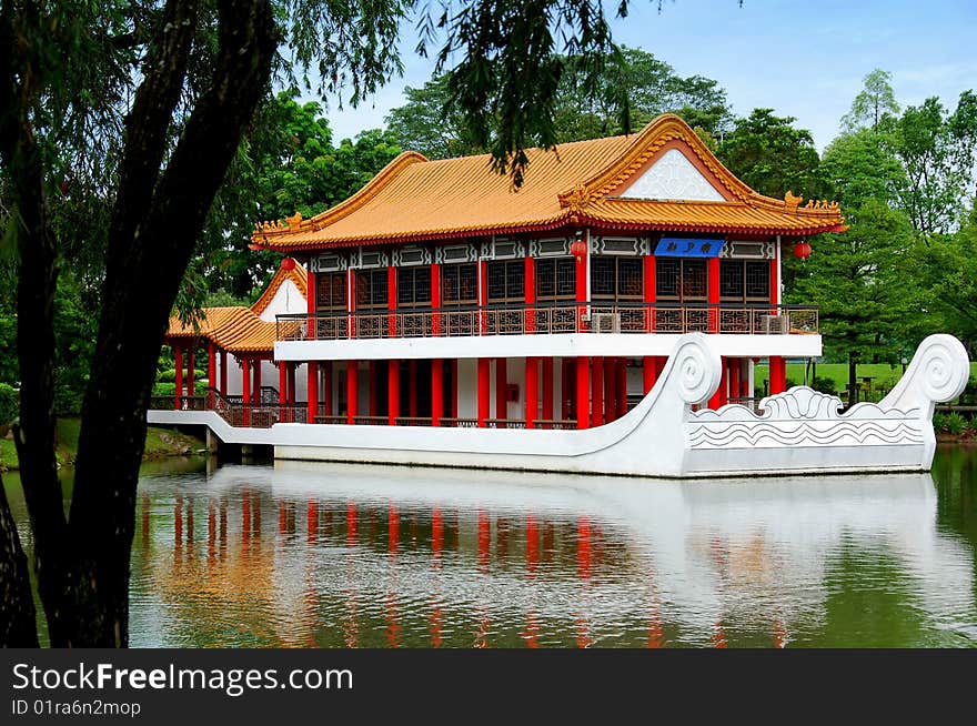 Singapore: Stone Boat at Chinese Garden