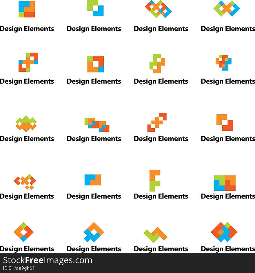 Set of design elements. vector