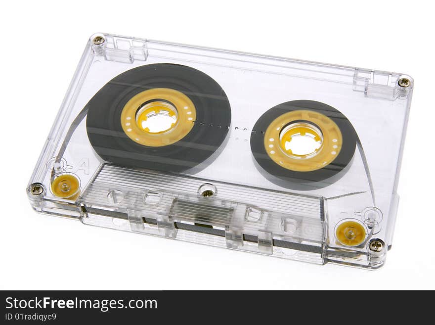 Audio casete isolated on a white background