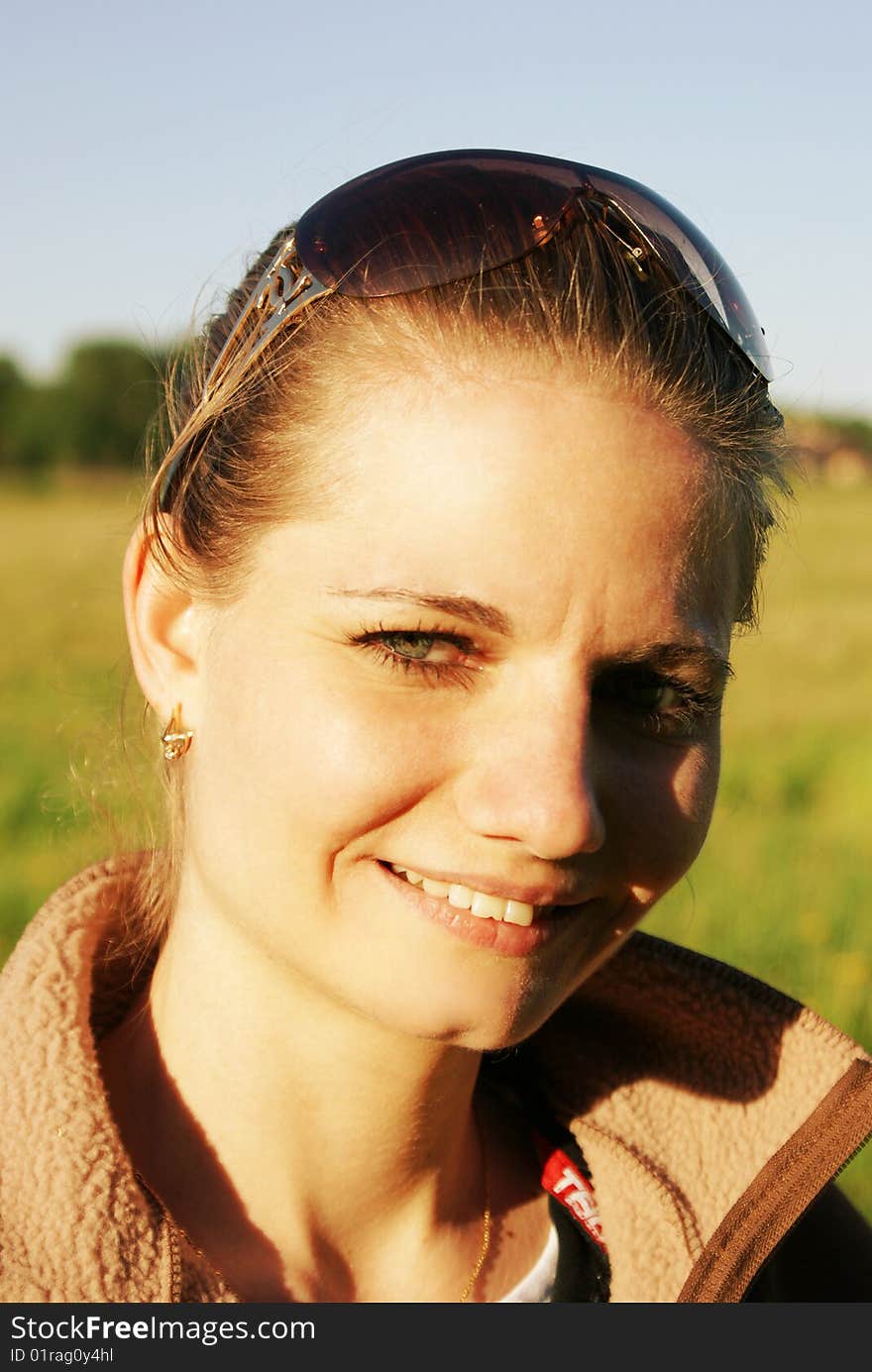 Portrait of happy smiling girl