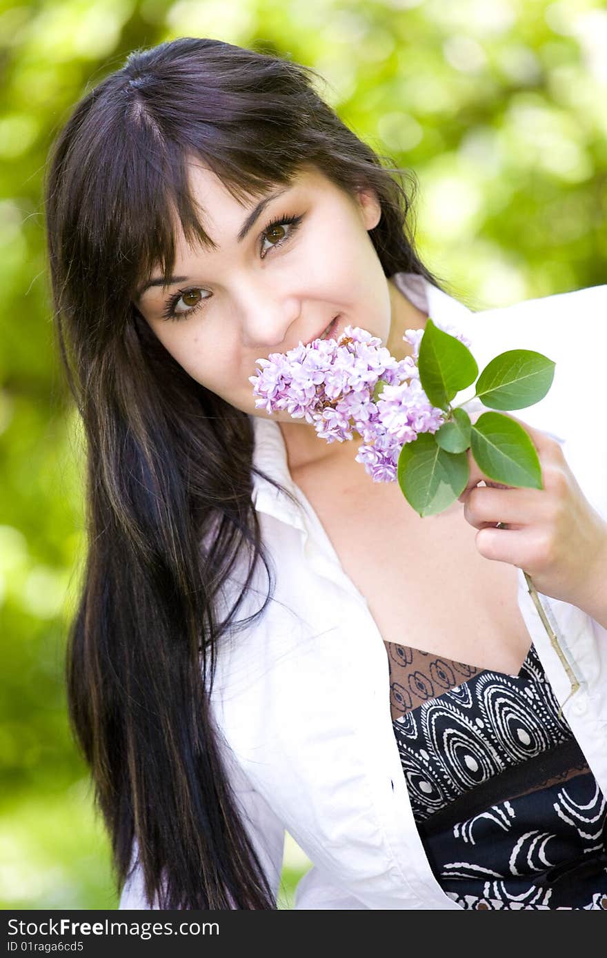 Woman in park