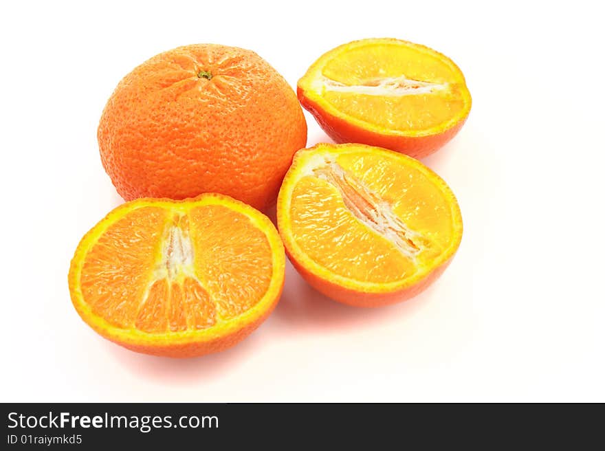 Oranges isolated on a white background