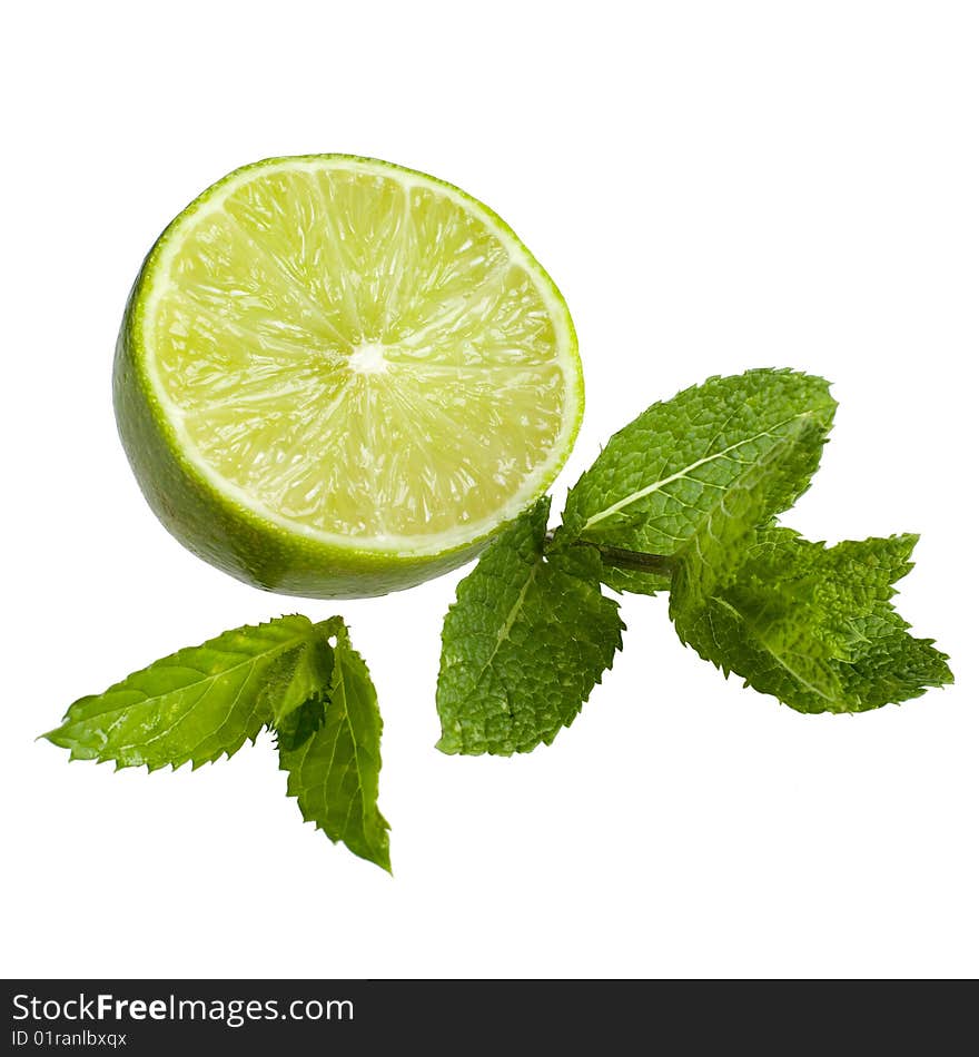 Green lime with mint