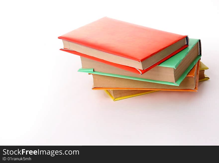 Books isolated on white background