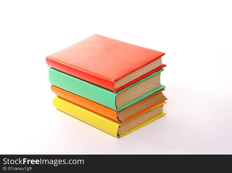 Books isolated on white background