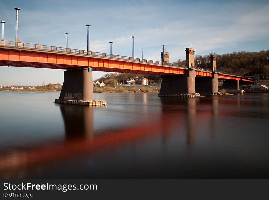 The bridge in Kaunas, Lithuania.