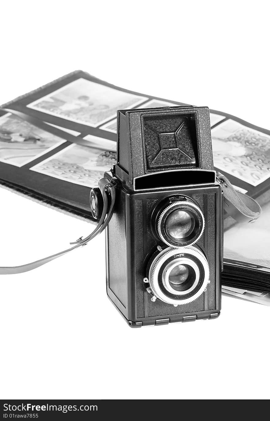 Twin lens camera and photo album