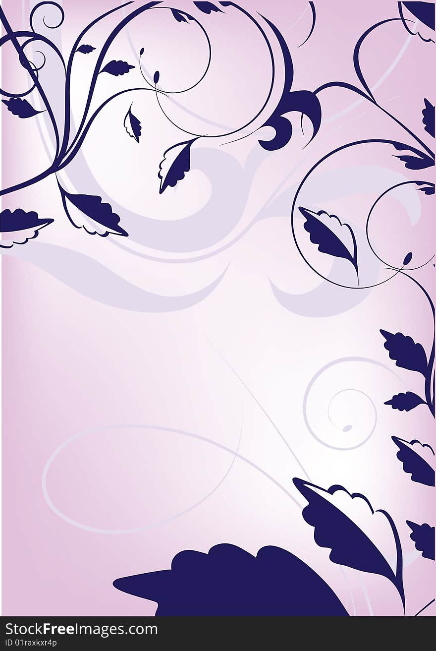 Purple decorative background with place for text