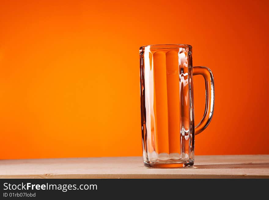 Empty big mug without beer isolated in studio. Empty big mug without beer isolated in studio