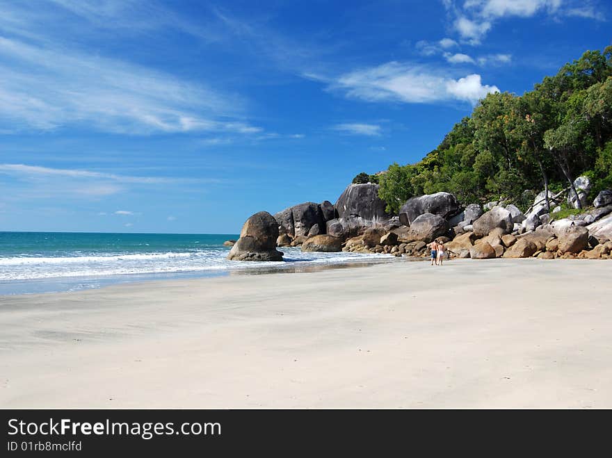 Hinchinbrook Island in northern Queensland, Australia, is a haven for bushwalkers. The Thorsborne Trail is a 32km trek in pristine wilderness. The north to south walk commences here at Ramsay Bay.