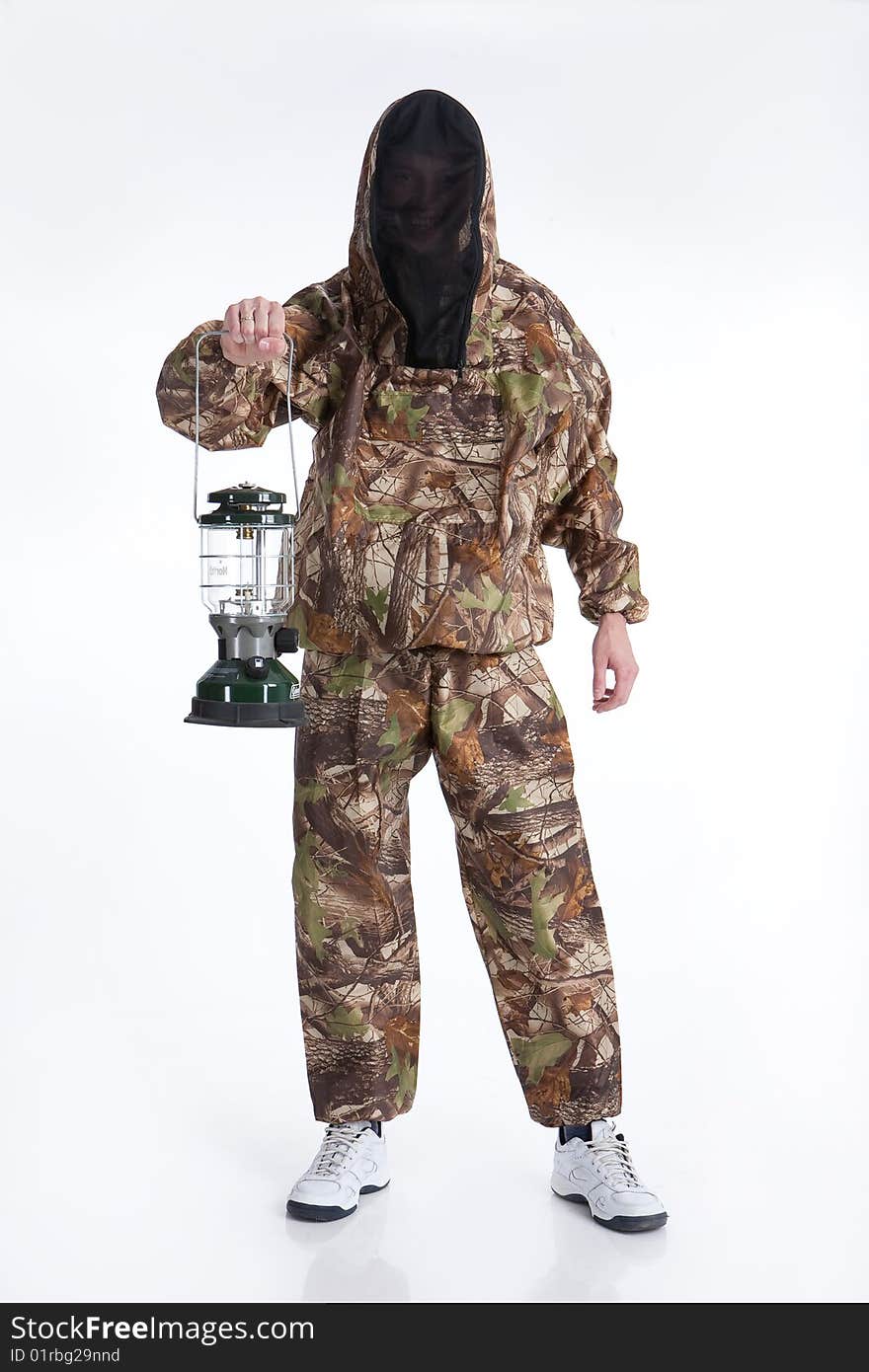 Man In Winter Disguise Suit