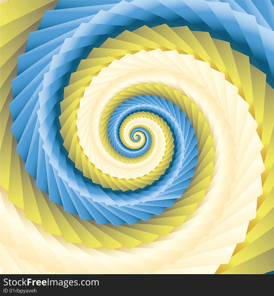 Color abstract spirals