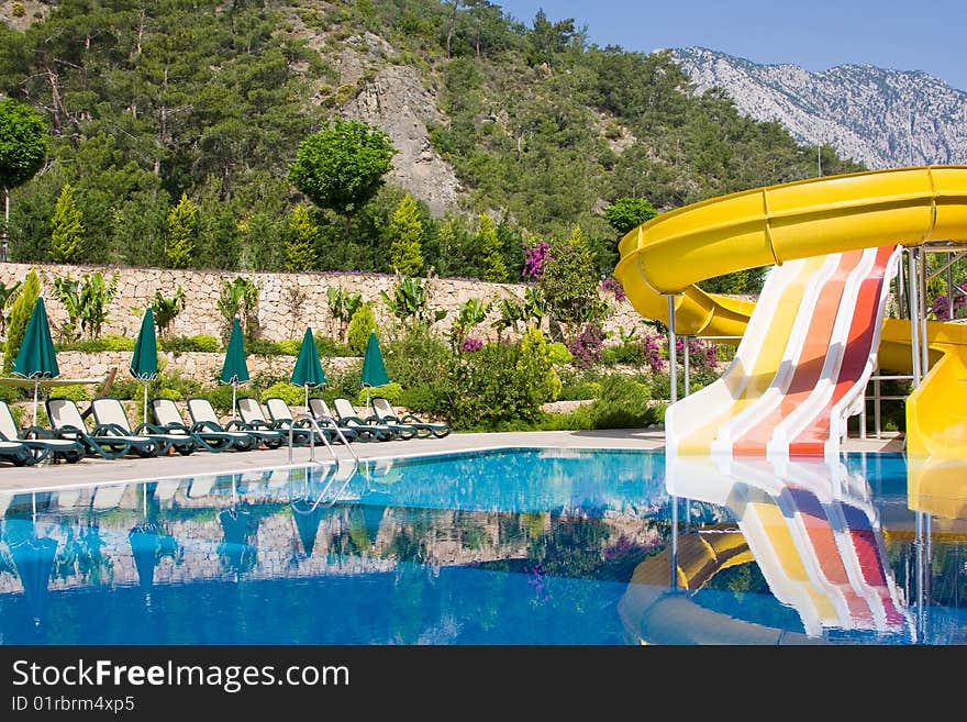 Swimming pool on a sunny day