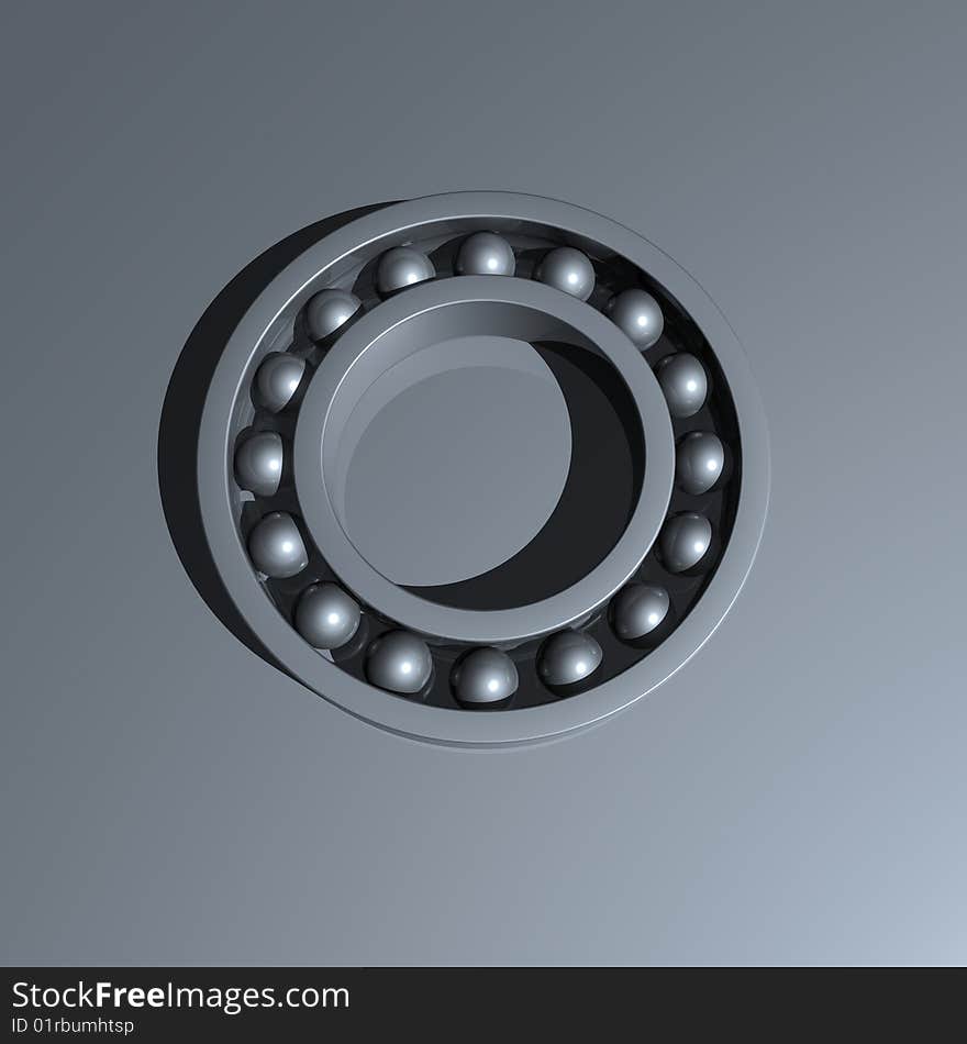 3d illustration of a roller bearing. 3d illustration of a roller bearing.