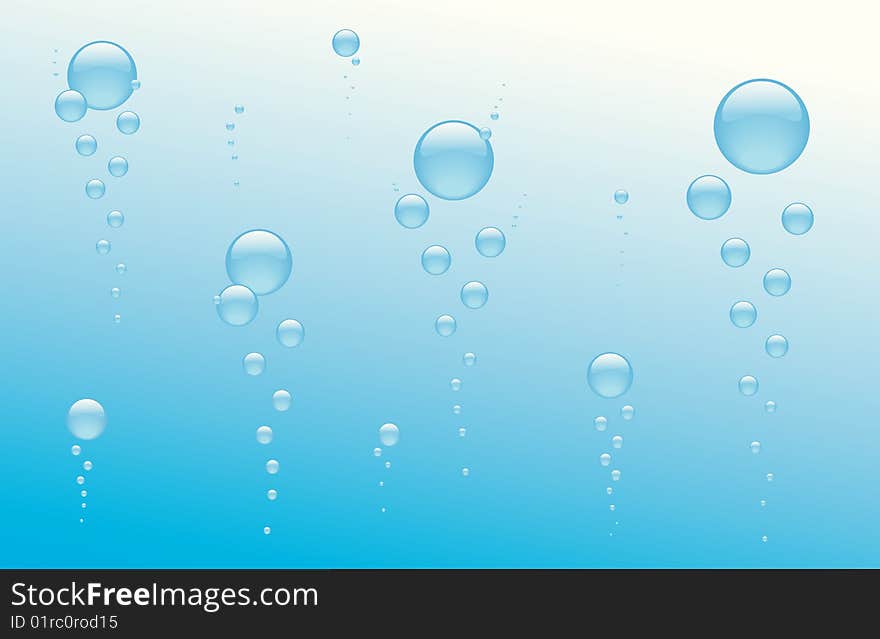 Background with blue bubbles, vector illustration. Background with blue bubbles, vector illustration