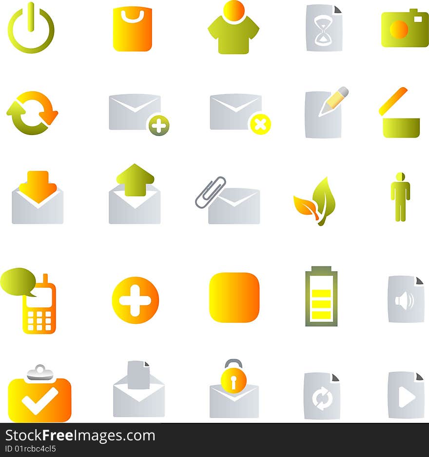 Vector icons set. business and finance