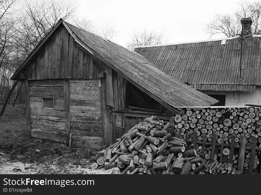 The old thrown house in village. The old thrown house in village.