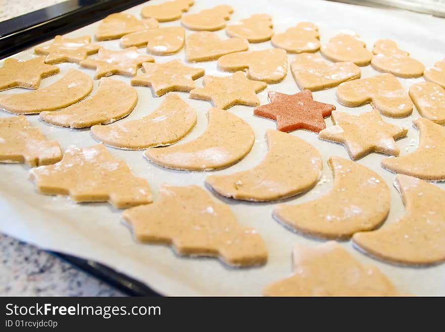 Star cake on plate