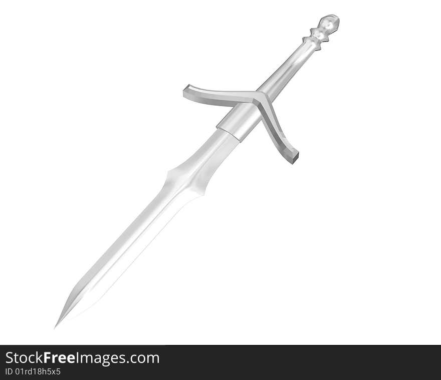 Blade isolation on a white background. 3d model.