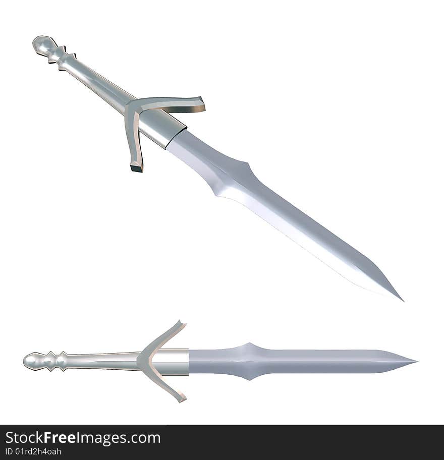 Blade isolation on a white background. 3d model.