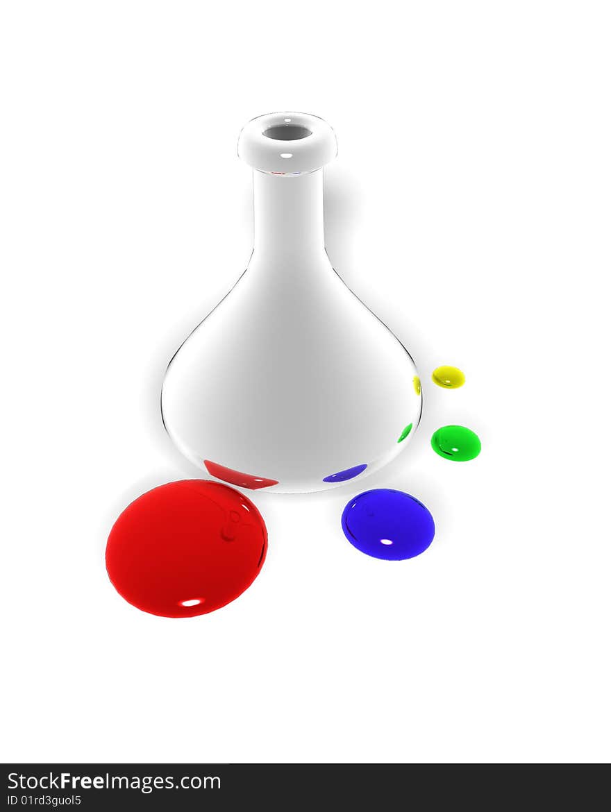 Flask With Drops