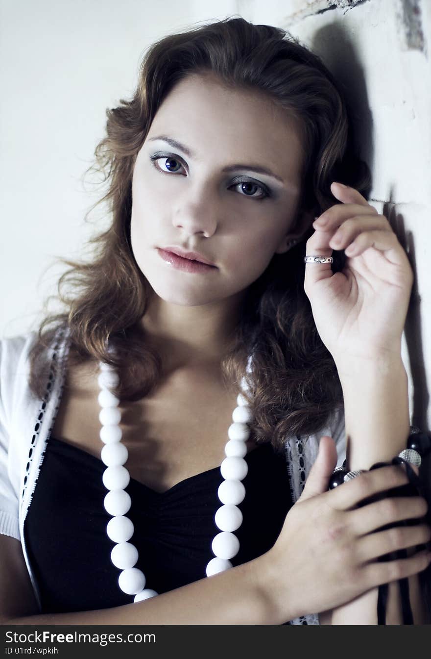 Romantic portrait of young woman