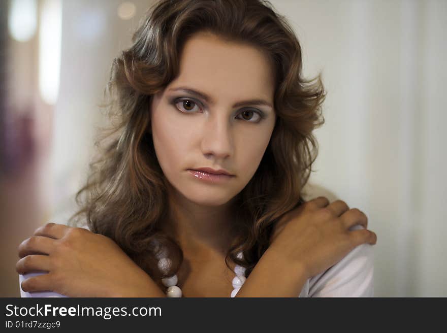 Romantic portrait of young woman