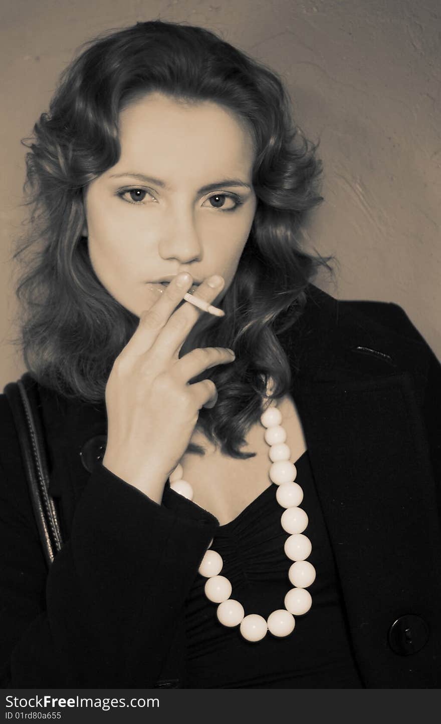 Smoking woman