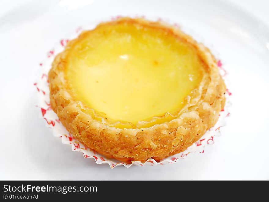 Isolated Home made Crispy Egg Tart Desert. Isolated Home made Crispy Egg Tart Desert