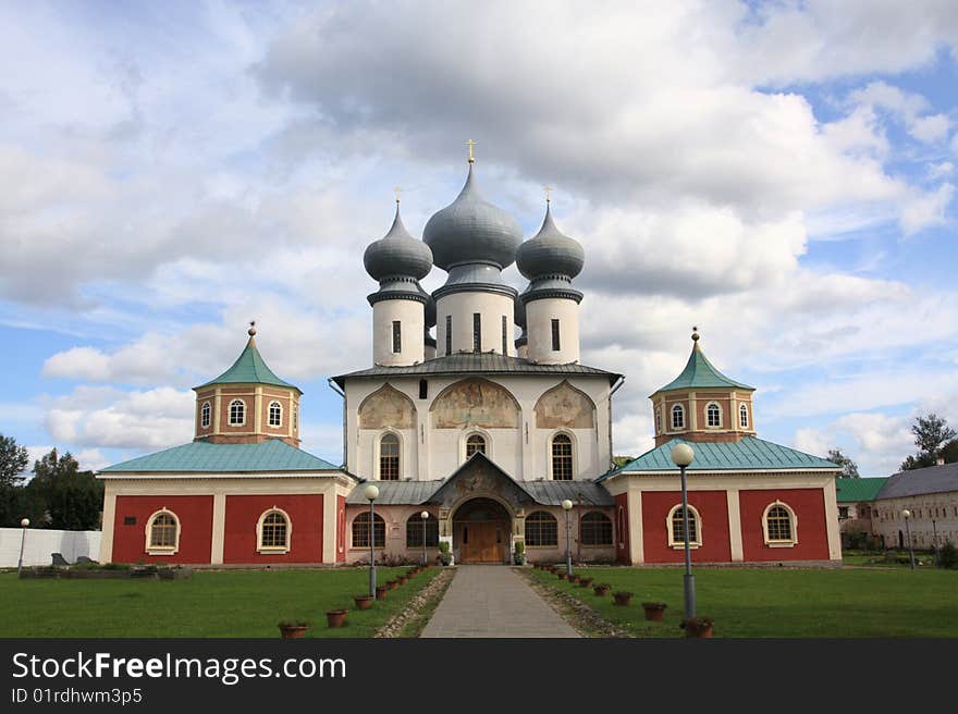 Church in a monastery, the city of Tikhvin, Russia. Church in a monastery, the city of Tikhvin, Russia