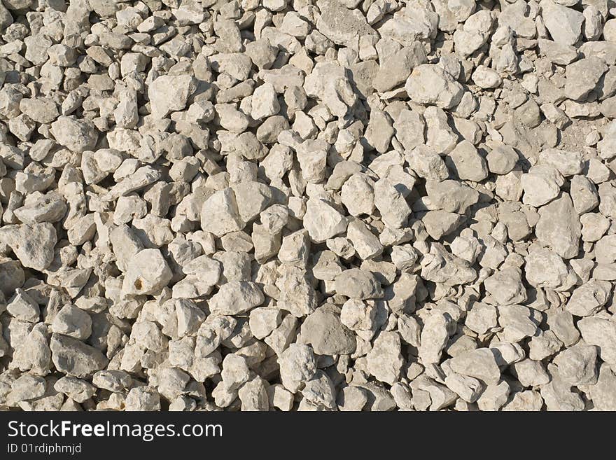 Pile of white stones (horizontal background)