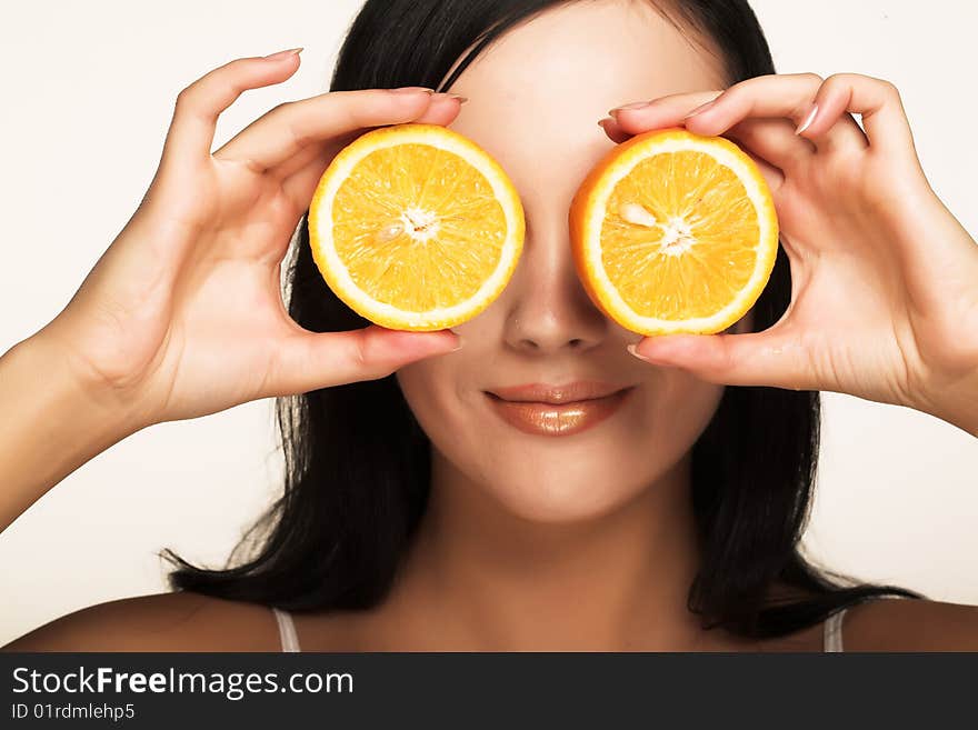 Girl With Juicy Orange