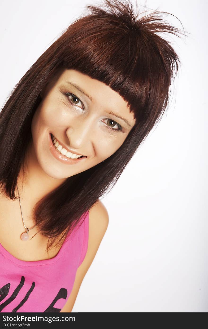 Young beautiful woman. studio shot.