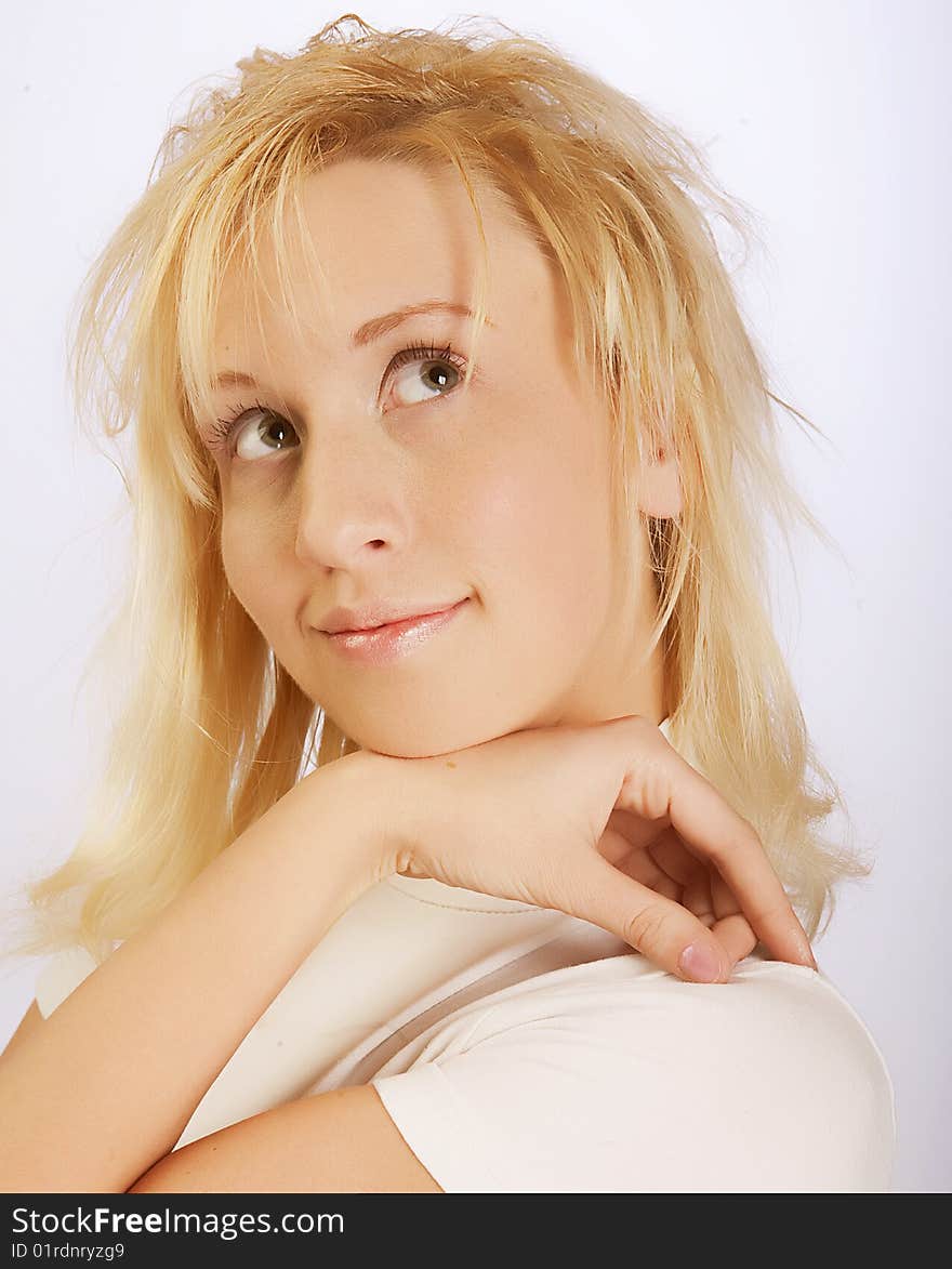 Young beautiful woman. studio shot.