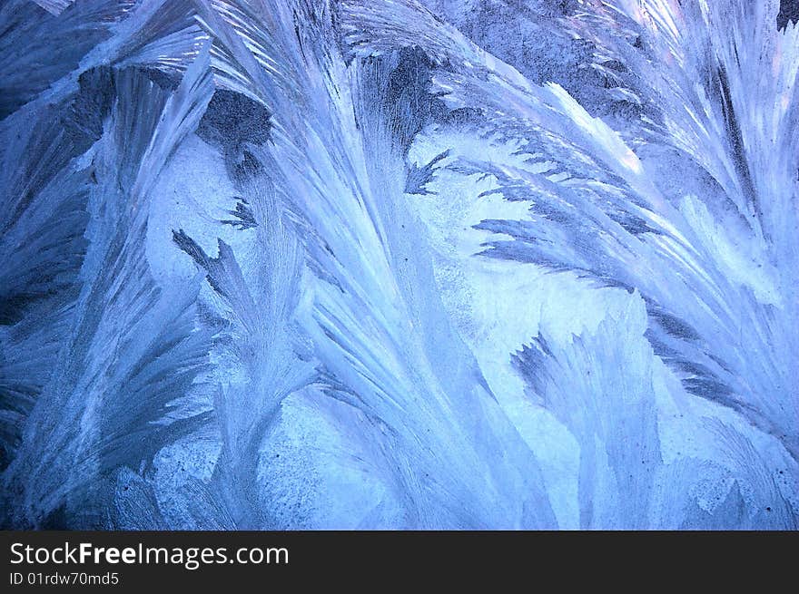 Hoarfrost on window