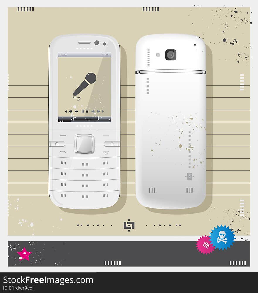 Illustration of a cellular telephone