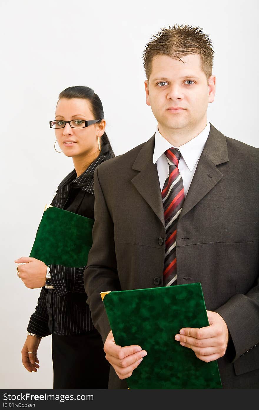 Business man and business woman working in office. Business man and business woman working in office