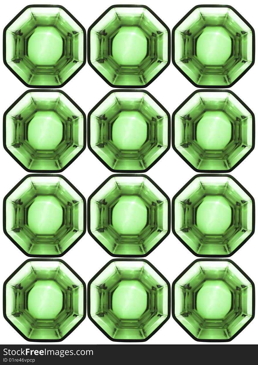 Background from octagonal glass cells