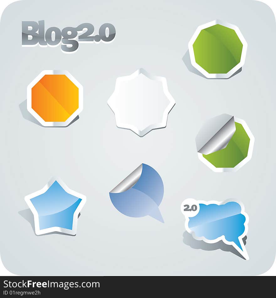 Chat or blog bubbles. vector only