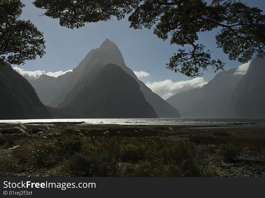 Mitre Peak at dusk