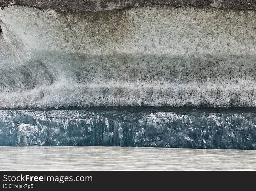 close up of a floating iceberg