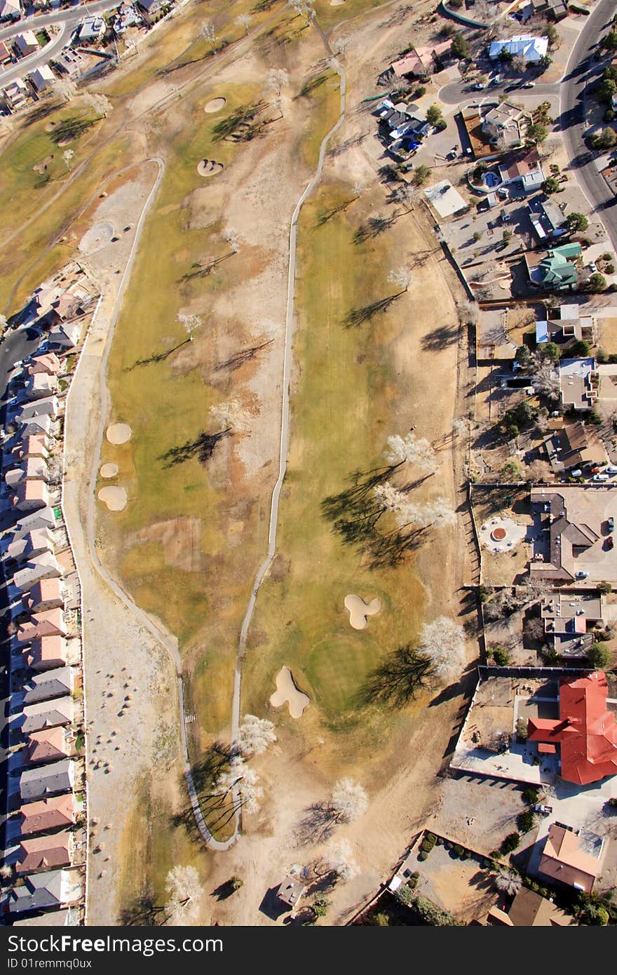 View from above of Golf playground