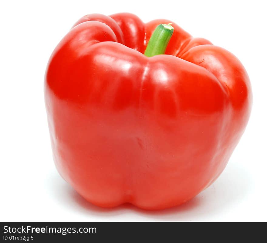 Isolated Red Pepper on White Background