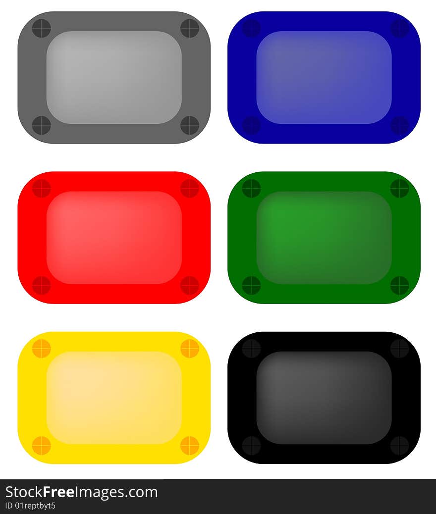 Set of buttons