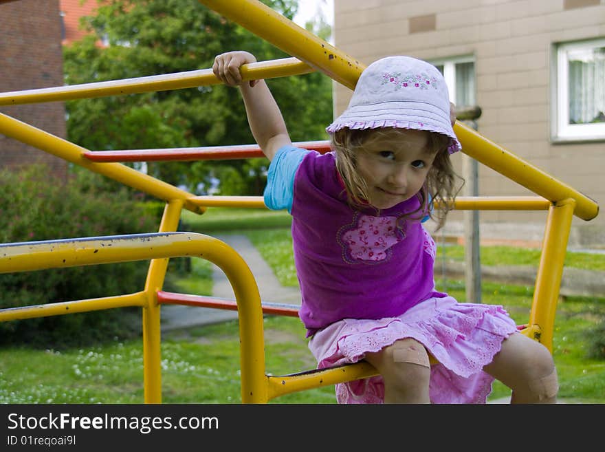 Little girl on the playground