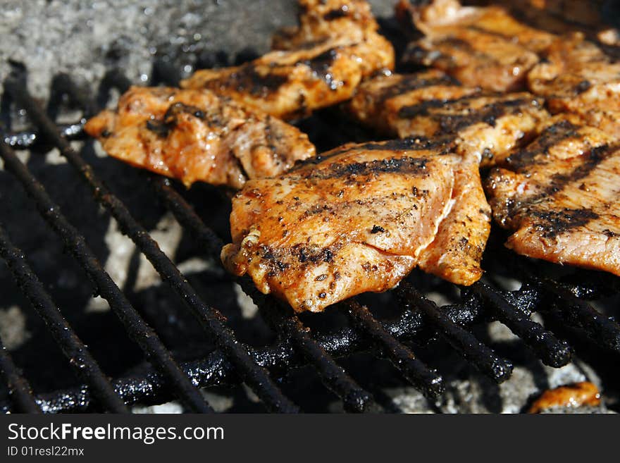 Tasty grilled turkey close-up