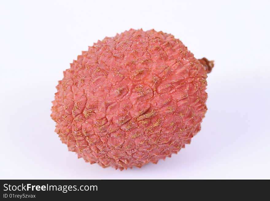 Litchi on a white background